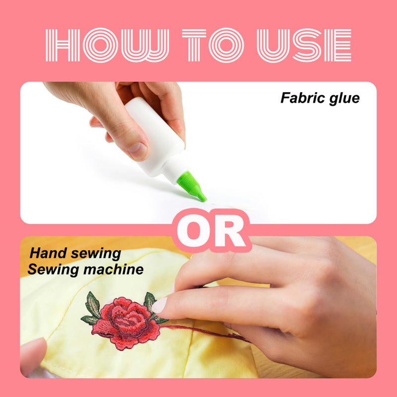 Banfeng 12pcs Rose Embroidered Lace Flower Applique Patches for Arts Crafts DIY Decor, Jeans, Jackets, Clothing, Bags - Image 5
